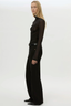 Novel Long Sleeve Stocking Top Black