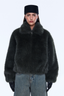 Daphne Faux Fur Bomber Olive