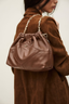 June Leather Bag Marron