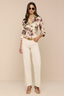 Tyler Silk Blouse Ecru/ Mauve Romantic Rose