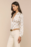 Tyler Silk Blouse Vintage White/ Gold Heart Stud