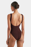 Celine Swim Metallic Chocolate