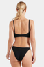 Iris Bikini Gold Hoops Black