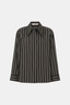 Tarn Fitted Stripe Shirt Dark Emerald