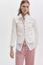 Mercer Italian Textured Knit Blazer Ivory