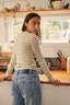 Esme Long Sleeve Grey Marle Butter Stripe