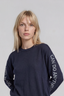 Deval Girls Merino Jumper Navy/ Light Blue