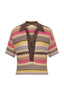Raya Polo Top Perla Stripe