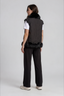 Reversible Silk to Fox Vest Black
