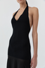 Circle Hem Halter Dress Black