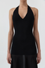 Circle Hem Halter Dress Black