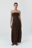 Strapless Balloon Hem Dress Cedar