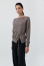 Cashmere Asymm Cardigan Vapor