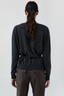 Cashmere Asymm Cardigan Charcoal Melange