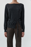 Cashmere Asymm Cardigan Charcoal Melange