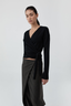 Cashmere Wrap Cardigan Black