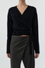 Cashmere Wrap Cardigan Black