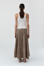 Suede Circle Skirt Earth