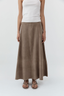 Suede Circle Skirt Earth