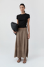 Suede Circle Skirt Earth