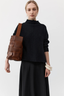 Woven Large Tote Chestnut