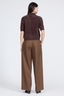 Jada Brushed Cashmere SS Cardi Dark Brown