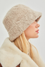 London Shearling Bucket Hat Beige