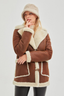 London Shearling Bucket Hat Beige