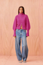 Matilda Zip Cardigan Magenta