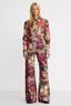 Point Collar Shirt Tan Floral
