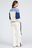 The Everyday Terry Seamed Trackpant Blue Stripe