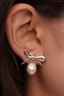 Bow Pearl Studs Gold Plated Mix