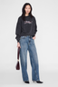 Spencer Sweatshirt Leopard Washed Black
