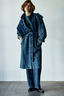 Rickie Maxi Trench Cabana Blue