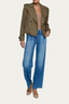 Xoey Cropped Trench Brown/ Black Glen Check