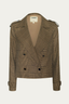 Xoey Cropped Trench Brown/ Black Glen Check