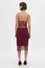 Cora V Neck Lace Bodysuit Burgundy