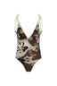 Otis V Neck One Piece Chocolate