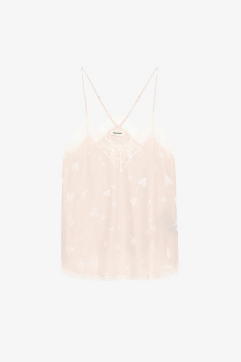 Christy Flash Heart Camisole Pearly