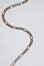 Figaro Wide Chain Bracelet Sterling Silver 19cm