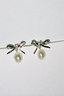 Bow Pearl Studs Sterling Silver