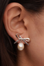 Bow Pearl Studs Sterling Silver