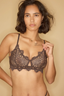 Isabella Mid Support Lace Bra Java