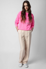 Upper Blason Embroidered Sweatshirt Electric Pink