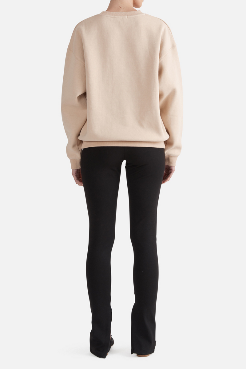 Logo Relaxed Sweater Camel