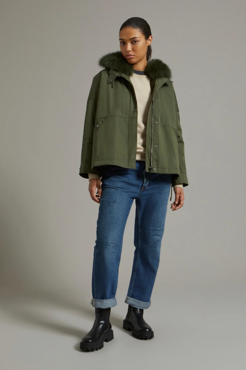 Boxy Army Parka 64cm Hunter Green