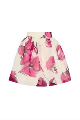 Dixie Flared Mini Skirt Falling Florals
