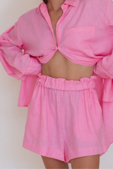 Sunday Shorts Barbie Pink Linen
