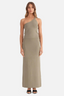 Evie Luxe Assymetric Knit Tank Olive
