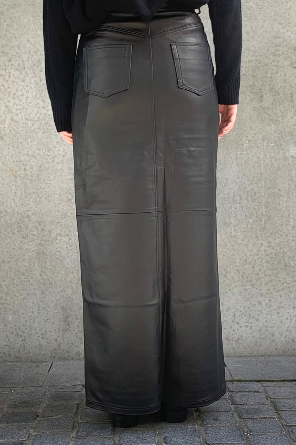 Chicago Leather  Skirt Black